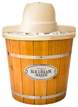 Nostalgia Vintage Series ICMW400 Ice Cream Maker, 4 qt, 50 W, Wood Housing Material