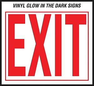 Hy-Ko EE-3 Safety Sign, Exit, Red Legend, Vinyl, 10 in W x 12 in H Dimensions, Pack of 10