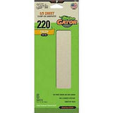 Gator 5040 Sanding Sheet, 3-2/3 in W, 9 in L, 220 Grit, Extra Fine, Aluminum Oxide Abrasive, Paper Backing