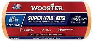 Wooster RR924-7 Roller Cover, 1/2 in Thick Nap, 7 in L, Knit Fabric Cover, Lager