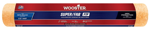 Wooster RR924-18 Roller Cover, 1/2 in Thick Nap, 18 in L, Knit Fabric Cover, Lager