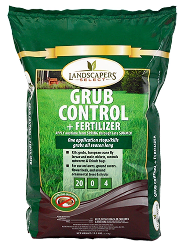 Landscapers Select 902735 Grub Control Fertilizer Bag, Granular, 20-0-4 N-P-K Ratio