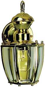 Heath Zenith HZ-4170-PB Motion Activated Decorative Light, 10 in H x 7 in W x 6 in D Dimensions, Clear Shade, 120 V