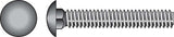 HILLMAN 1/2 in. X 6 in. L Zinc-Plated Stainless Steel Carriage Bolt 10 pk