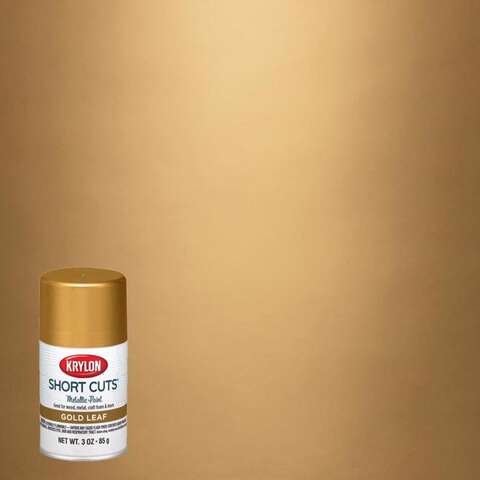 Krylon Short Cuts Metallic Gold Leaf Spray Paint 3 oz, Pack of 6