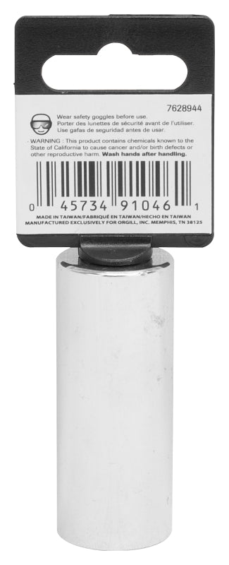 Vulcan MT6496053 Drive Socket, 3/4 in Socket, 3/8 in Drive, 6-Point, Chrome Vanadium Steel, Chrome