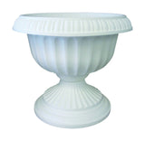 Bloem 14.8 in. H X 17.62 in. W X 17.8 in. D Plastic Grecian Urn Flower Pot White, Pack of 6