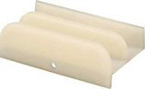 Prime-Line M 6219 Shower Door Bottom Guide Assembly, Plastic, White, For: Framed Tub Enclosure Doors