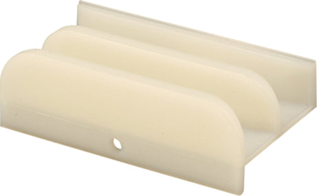 Prime-Line M 6219 Shower Door Bottom Guide Assembly, Plastic, White, For: Framed Tub Enclosure Doors