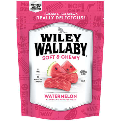 Wiley Wallaby Australian Style Watermelon Licorice 10 oz, Pack of 10