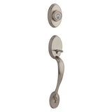 Kwikset 800CELIP15SMTRCAL Handleset, 1 Grade, Brass, Satin Nickel, 2-3/8 x 2-3/4 in Backset, KW1 Keyway, Residential