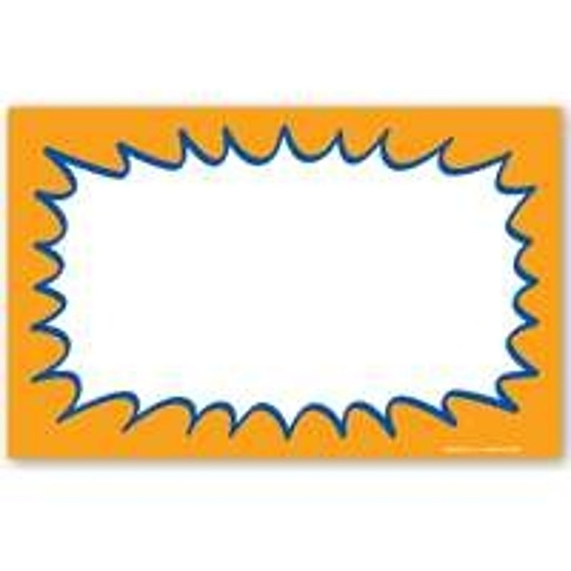 Centurion CRA338 Laser Starburst Sign, Orange Background, 11 in W x 7 in H Dimensions