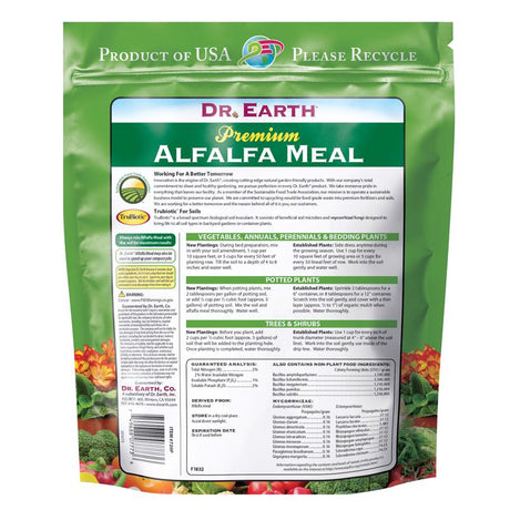 Dr. Earth Pure & Natural Organic Granules Roses Alfalfa Meal Plant Food 3 lb
