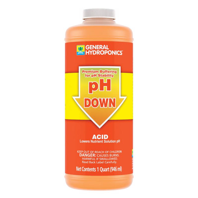 General Hydroponics pH Down Liquid pH Control 1 qt, Pack of 12