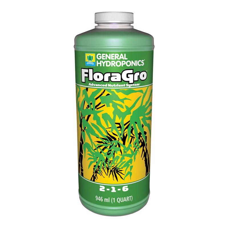 General Hydroponics FloraGro Organic Liquid Nutrient System 1 qt ...