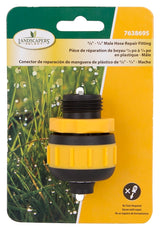 Landscapers Select GC637 Hose Coupling, 5/8 to 3/4 in, Male, Plastic, Yellow and Black