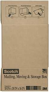 Scotch 8018FB-LRG Folded Box, L, Brown