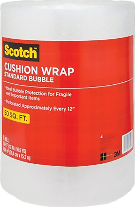 Scotch 7954 Cushion Wrap, 50 ft L, 12 in W, Nylon/Polyethylene, Clear