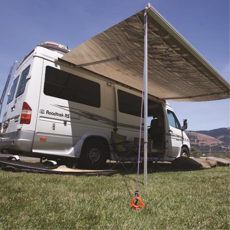 Orange Screw Large Ground Anchor 2 pk