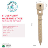 Deep Drip For 1/4 in. Tubing Drip Irrigation Watering Stake 8 in. H 1 pk