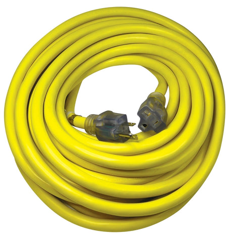 PowerZone ORP711930 Contractor Cord, 10 AWG Cable, 50 L, 20 A, 125 V, Yellow