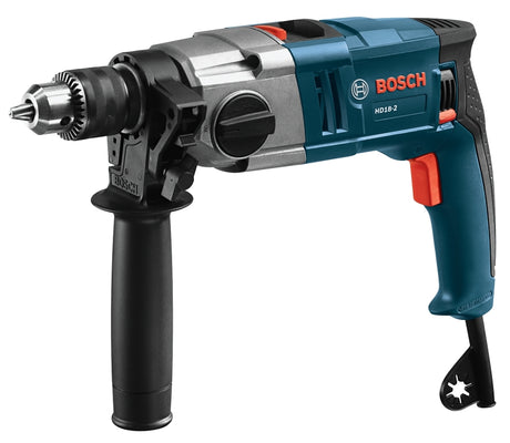 Bosch HD18-2 Hammer Drill, 8.5 A, Keyed Chuck, 1/2 in Chuck, 0 to 3200 rpm Speed