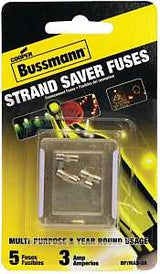 Bussmann BP/MAS-3A Fast Acting Fuse, 3 A, Glass Body