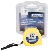 Vulcan 85B-3.5X16 Rule Tape, 12 ft L Blade, 5/8 in W Blade, Steel Blade, ABS Plastic Case, Lime Case