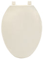 ProSource KJ-873A1-BN Toilet Seat, Elongated, Plastic, Bone, Plastic Hinge