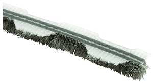 Prime-Line T 8659 Pile Weatherstrip, 1/4 in W, 18 ft L, Synthetic Fabric, Gray