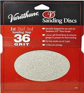 Varathane 203930 Sanding Disc, 7 in Dia, 36 Grit, Coarse