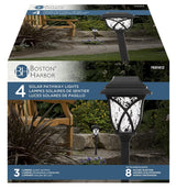Boston Harbor 27090 Solar Stake Light, Ni-MH Battery, AA Battery, 1-Lamp, LED Lamp, Plastic Fixture, Black