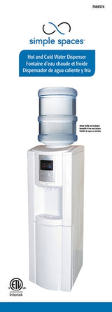 Simple Spaces MYL10S-W-2HC-3L Hot and Cold Water Dispenser, Hot: 1 L & Cold: 3.2 L Tank, 15 L Cooler, 500 W Heating