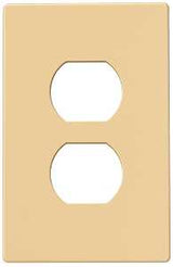 Eaton Wiring Devices PJS8V Series Wallplate, Mid-Size, Screwless, 4-1/2 in L, 2-3/4 in W, 1-Gang, Polycarbonate, Ivory