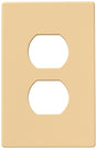 Eaton Wiring Devices PJS8V Series Wallplate, Mid-Size, Screwless, 4-1/2 in L, 2-3/4 in W, 1-Gang, Polycarbonate, Ivory
