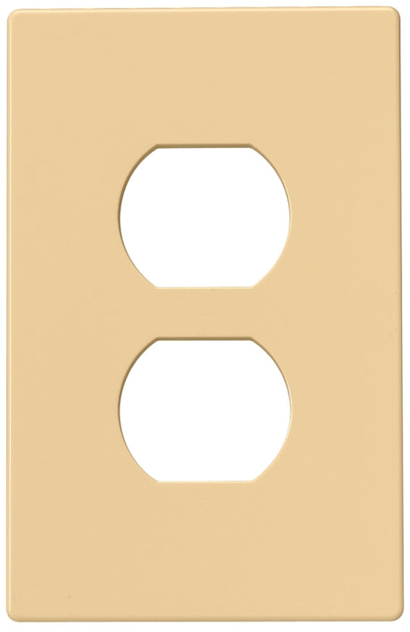 Eaton Wiring Devices PJS8V Series Wallplate, Mid-Size, Screwless, 4-1/2 in L, 2-3/4 in W, 1-Gang, Polycarbonate, Ivory