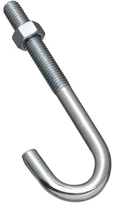 National Hardware 2195BC Series N232-975 J-Bolt, 1/2-13 Thread, 3 in L Thread, 6 in L, 425 lb Working Load, Steel, Zinc