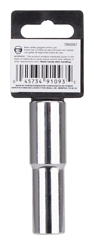 Vulcan MT6526651 Drive Socket, 1/2 in Socket, 1/2 in Drive, 12-Point, Chrome Vanadium Steel, Chrome