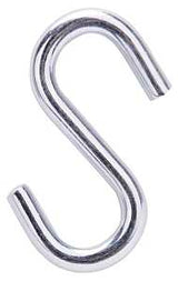 ProSource LR373 S-Hook, 100 lb Working Load, 0.229 in Dia Wire, Steel, Zinc, Pack of 20