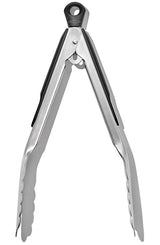 Oxo 28481 Locking Tong, 9 in L, Stainless Steel, Black, Dishwasher Safe