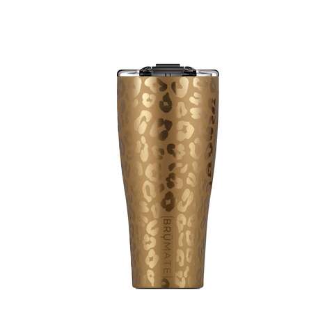 BruMate 32 oz Gold Leopard BPA Free Imperial Pint Insulated Tumbler