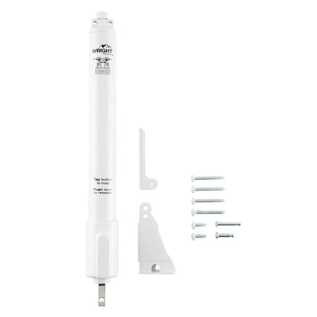 Wright Products V2015WH Pneumatic Screen and Storm Door Closer, 11-1/4 in Dia Rod, 12-3/4 in L, Gloss, 90 deg Opening