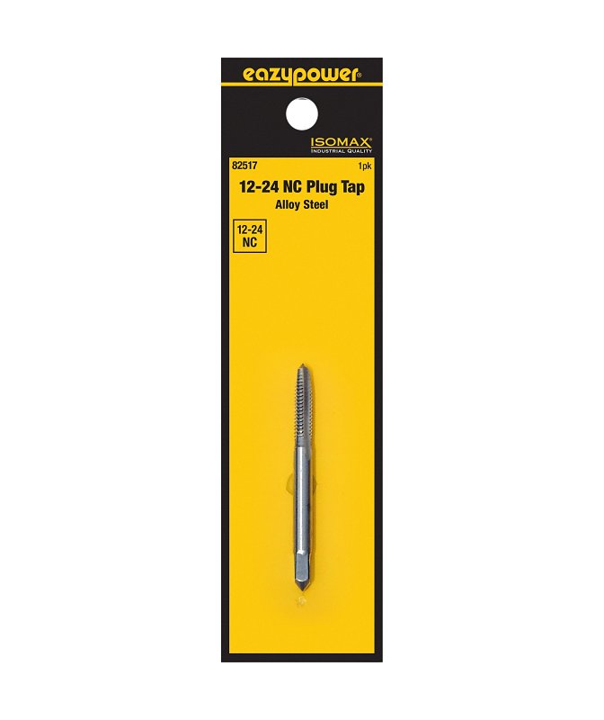 Isomax 82517 Straight Flute Tap, #12-24 Thread, NC Thread, Plug Chamfer, Tungsten Steel