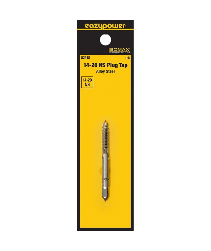 Isomax 82518 Straight Flute Tap, #14-20 Thread, NS Thread, Plug Chamfer, Tungsten Steel