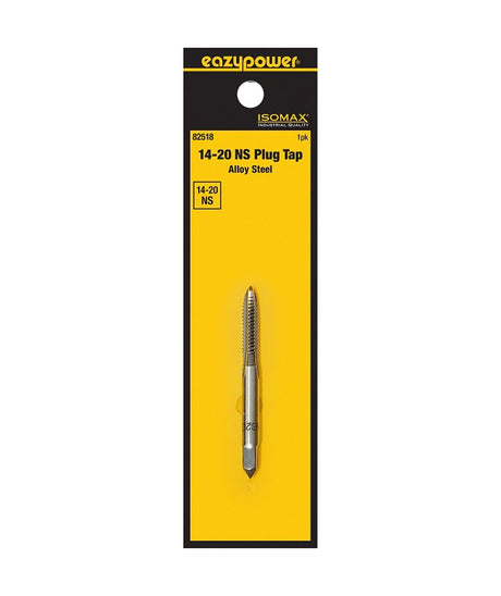 Isomax 82518 Straight Flute Tap, #14-20 Thread, NS Thread, Plug Chamfer, Tungsten Steel
