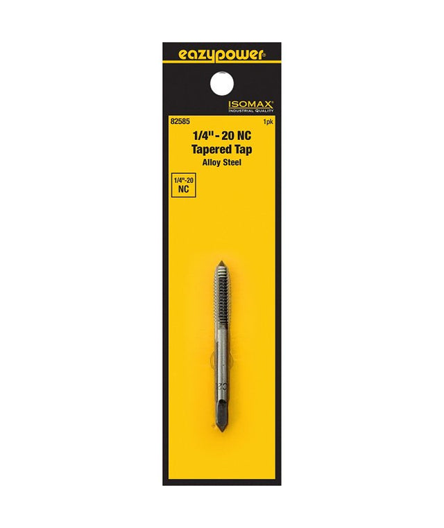 Isomax 82585 Fractional Tap, 1/4-20 Thread, NC Thread, Taper Chamfer, Tungsten Steel