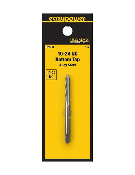Isomax 82598 Machine Screw Tap, #10-24 Thread, NC Thread, Bottom Chamfer, Tungsten Steel