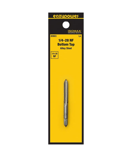 Isomax 82603 Fractional Tap, 1/4-28 Thread, NF Thread, Bottom Chamfer, Tungsten Steel
