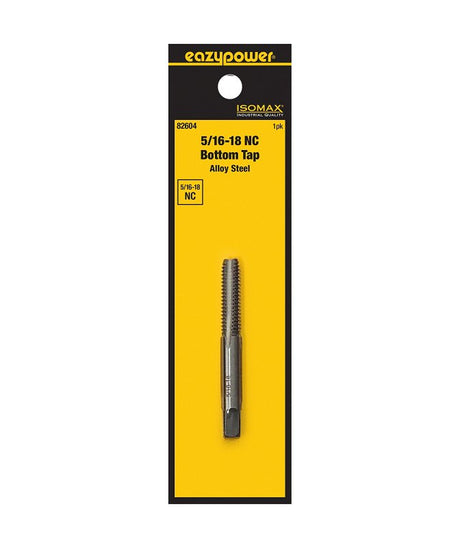Isomax 82604 Fractional Tap, 5/16-18 Thread, NC Thread, Bottom Chamfer, Tungsten Steel