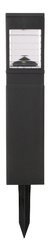 Boston Harbor 27091 Solar Bollard Pathway Light, Ni-MH Battery, AA Battery, 1-Lamp, LED Lamp, Plastic Fixture, Black, Pack of 12